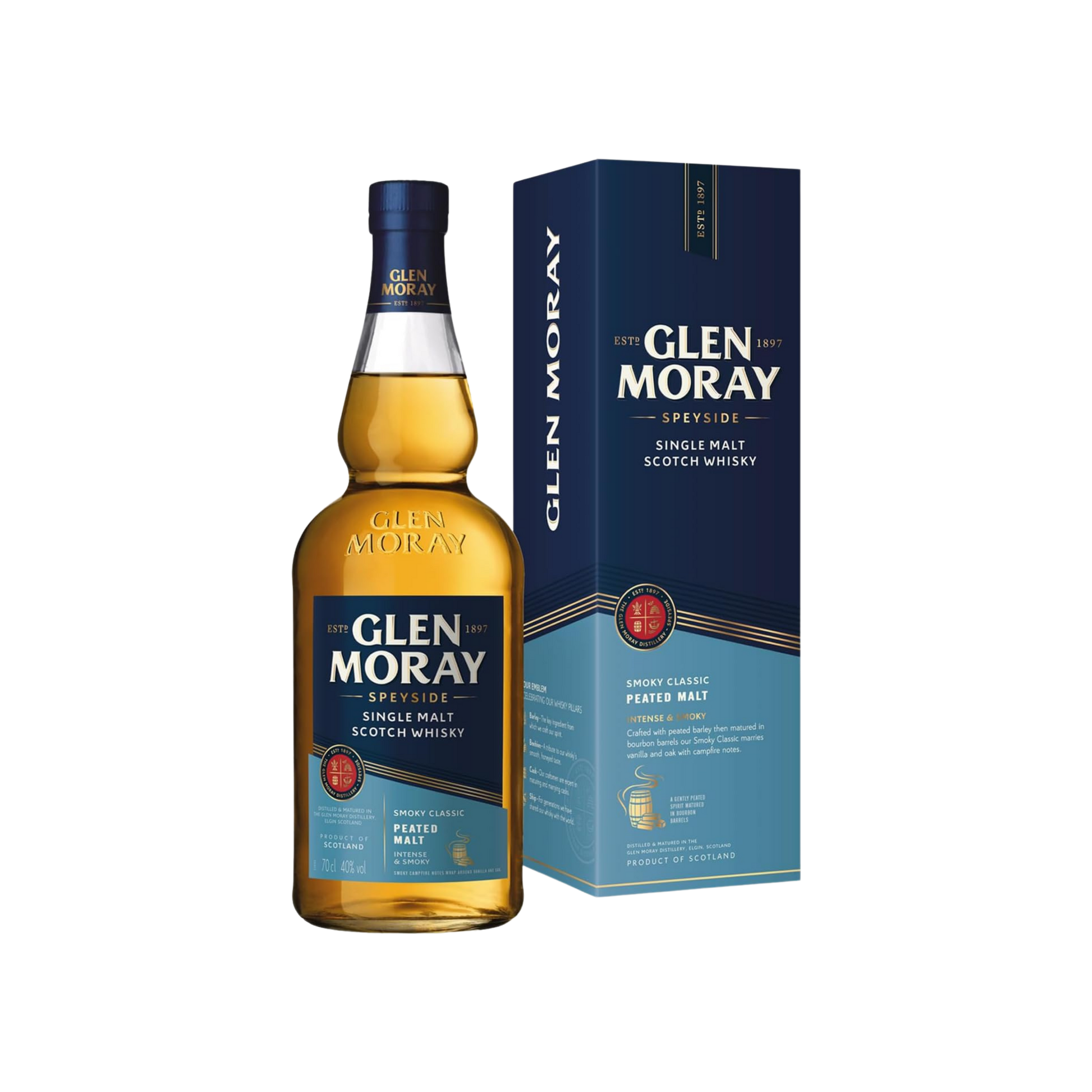GLEN MORAY PEATED 700ML