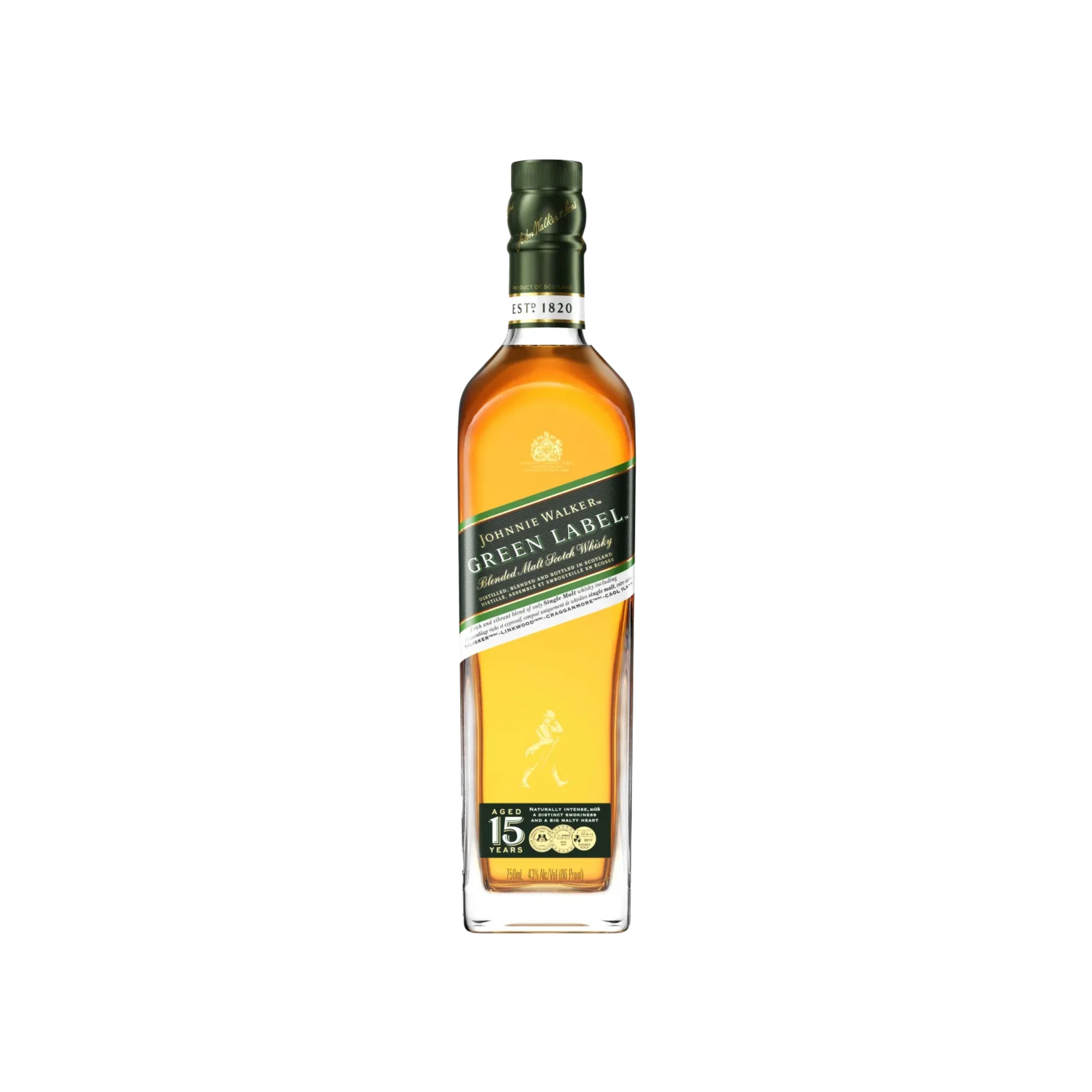 JOHNNIE WALKER GREEN LABEL 750ML